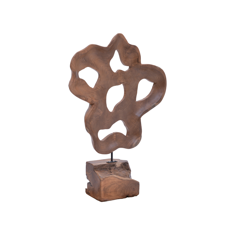 Dekorim tavoline Strab Inart dru natyral teak-metal 49x15x70cm