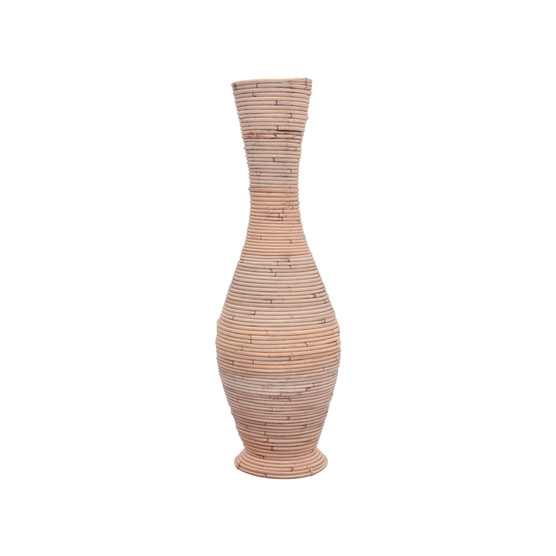 Vazo dekorative Uala Inart mat banane në nuancë antike natyrale D25x70cm