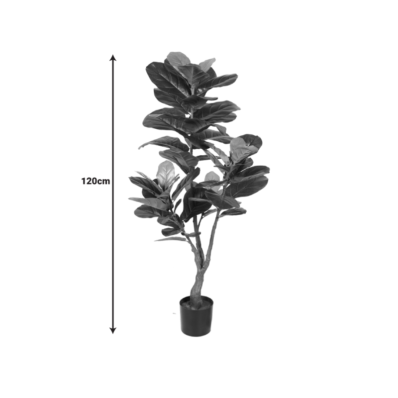 Bimë dekorative Fiddlehead në vazo Inart pp jeshile H120cm
