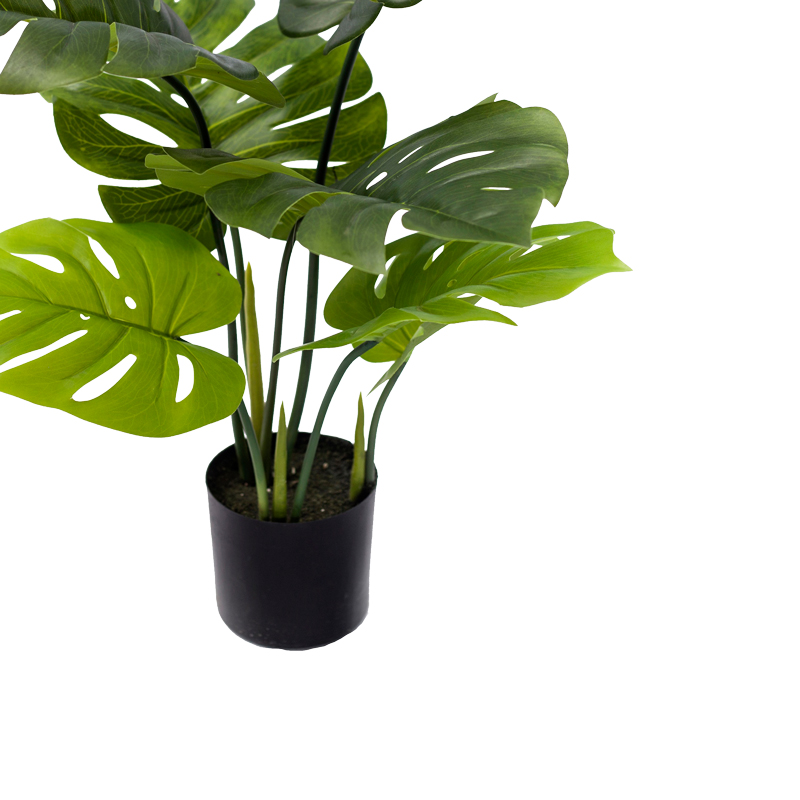 Bimë dekorative Monstera në vazo Inart jeshile pp H70cm
