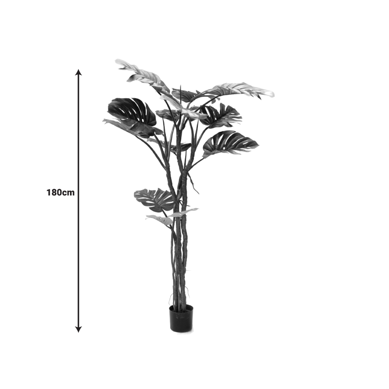 Bimë dekorative në vazo Monstera III Inart pp jeshile H180cm