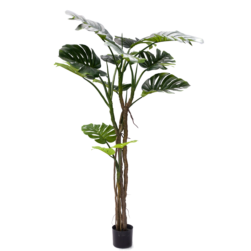 Bimë dekorative në vazo Monstera III Inart pp jeshile H180cm