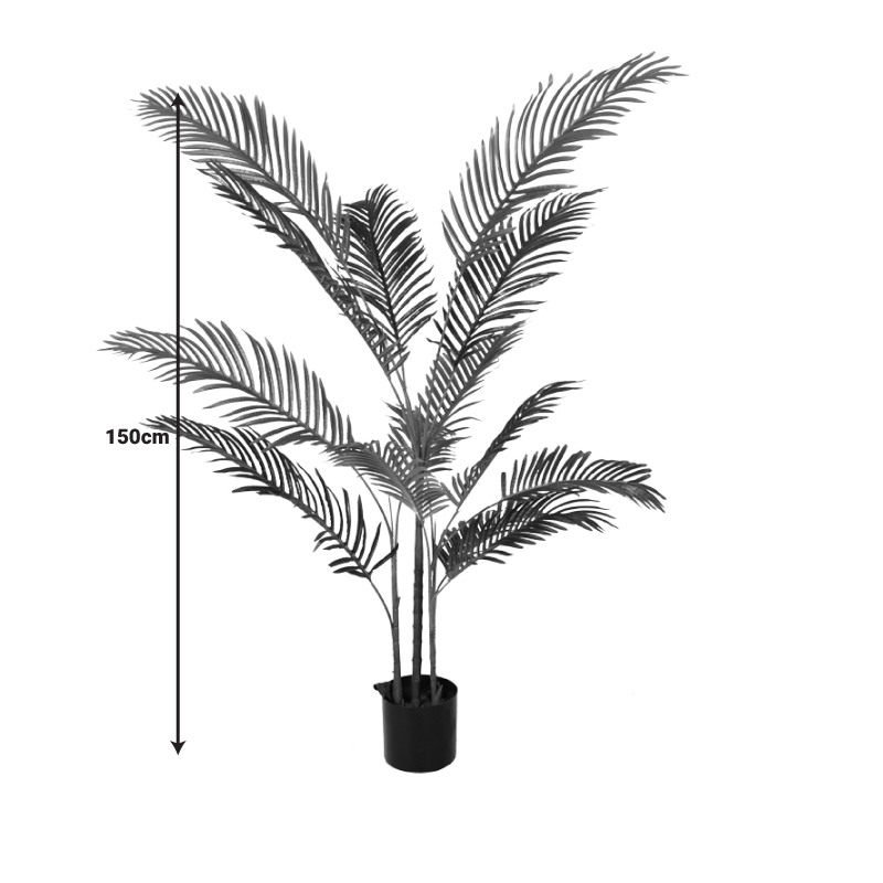 Bimë dekorative Areca II në vazo Inart jeshile pp H150cm