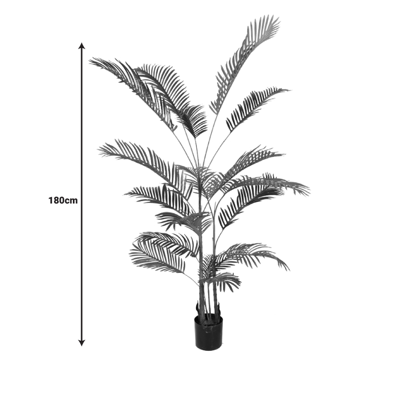 Bimë dekorative Areca III në vazo Inart jeshile pp H180cm