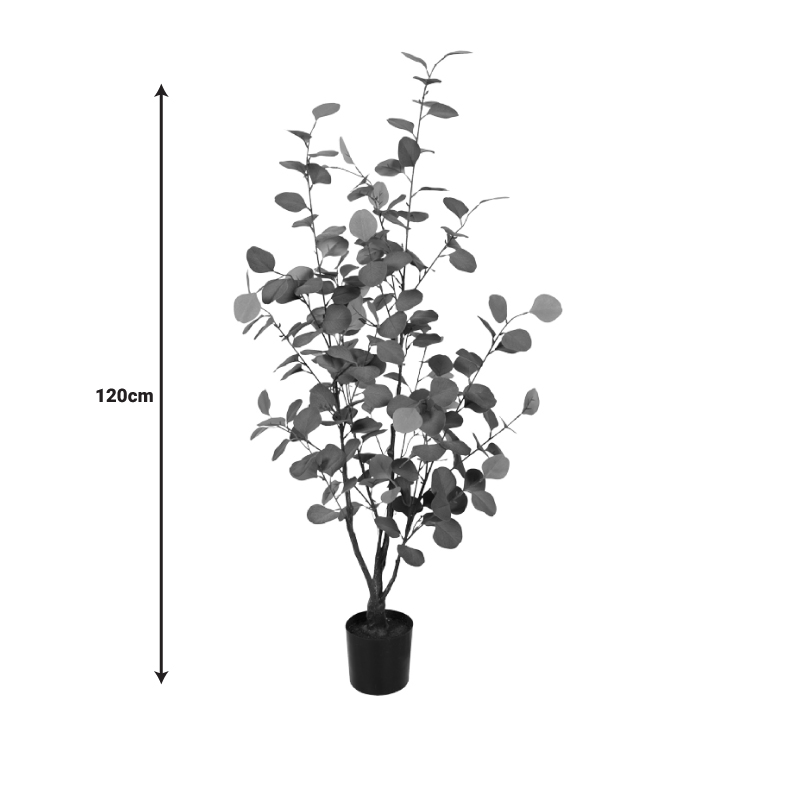Bimë dekorative Eukalipt në vazo Inart pp jeshile H120cm