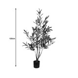 Bimë dekorative Ulliri në vazo Inart pp jeshile H120cm