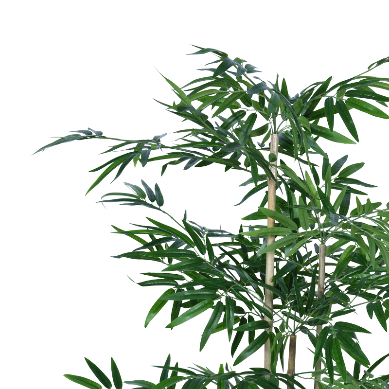 Bimë dekorative Bambu në vazo Inart jeshile pp H130cm