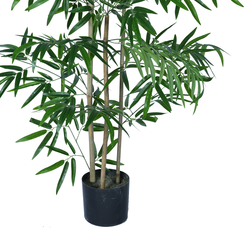 Bimë dekorative Bambu në vazo Inart jeshile pp H130cm