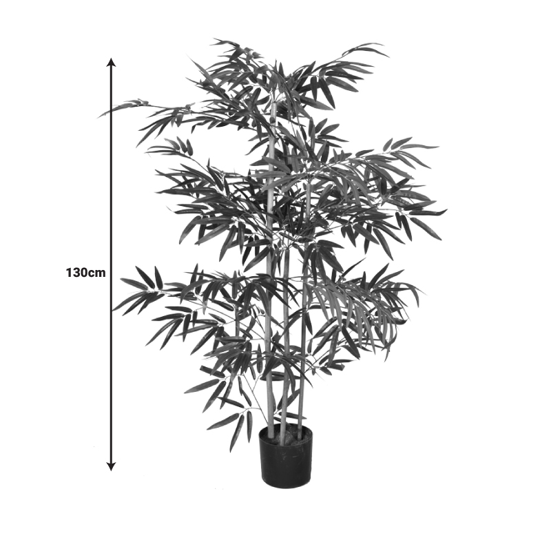 Bimë dekorative Bambu në vazo Inart jeshile pp H130cm