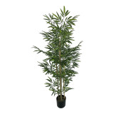 Bimë dekorative Bambu në vazo Inart jeshile pp H150cm