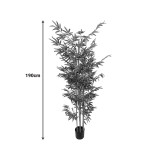Bimë dekorative Bambu në vazo Inart jeshile pp H190cm