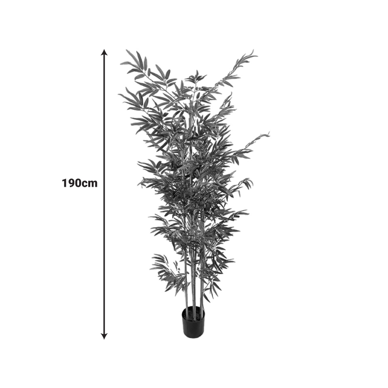 Bimë dekorative Bambu në vazo Inart jeshile pp H190cm