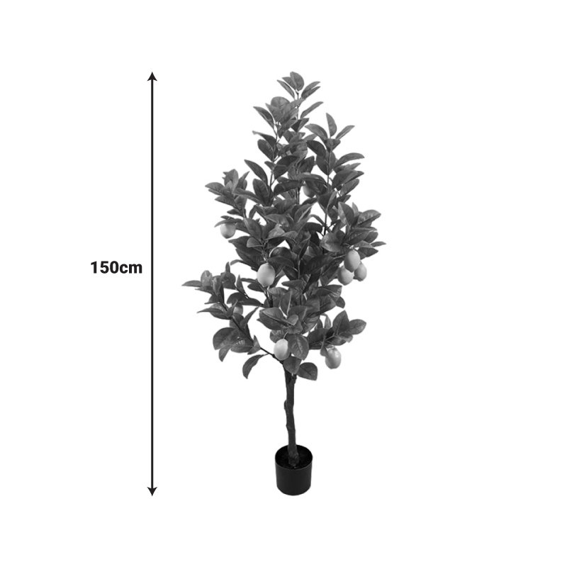 Bimë dekorative Limon në vazo Inart jeshile pp H150cm