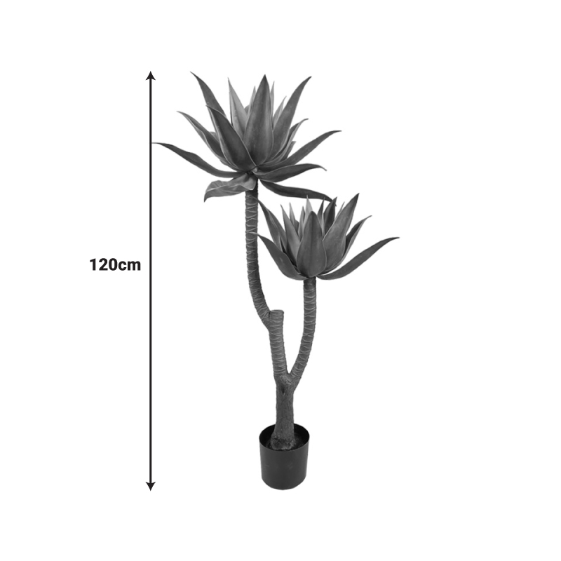 Bimë dekorative Lotus në vazo Inart jeshile pp H120cm