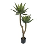 Bimë dekorative Lotus në vazo Inart jeshile pp H120cm