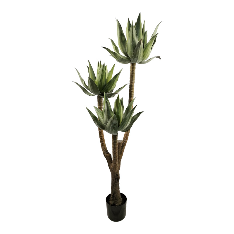 Bimë dekorative Lotus në vazo Inart jeshile pp H150cm