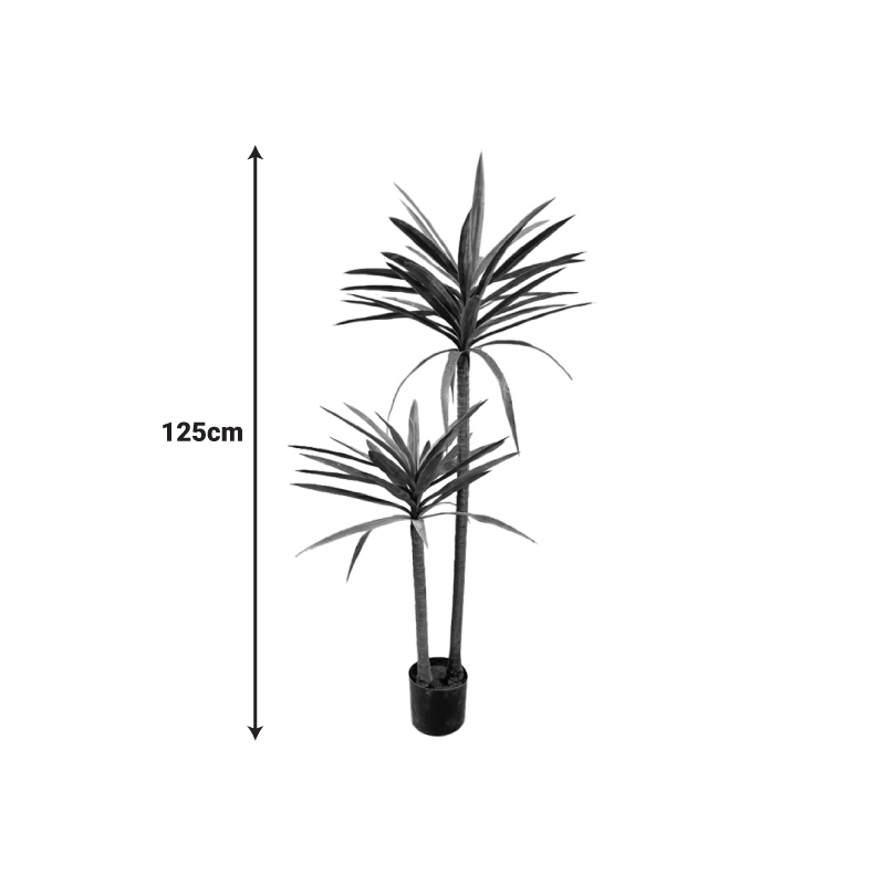 Bimë dekorative Palma Dracaena në vazo Inart pp jeshile H125cm