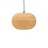 Llamba tavani Ozelia Inart letër presimi kafe-hekur D33x122cm