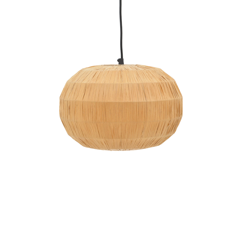 Llamba tavani Ozelia Inart letër presimi kafe-hekur D33x122cm