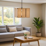 Ndriçues tavani Boxfo Inart letër e presuar kafe-hekur 32x32x123cm