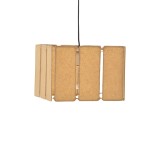 Ndriçues tavani Boxfo Inart letër e presuar kafe-hekur 32x32x123cm