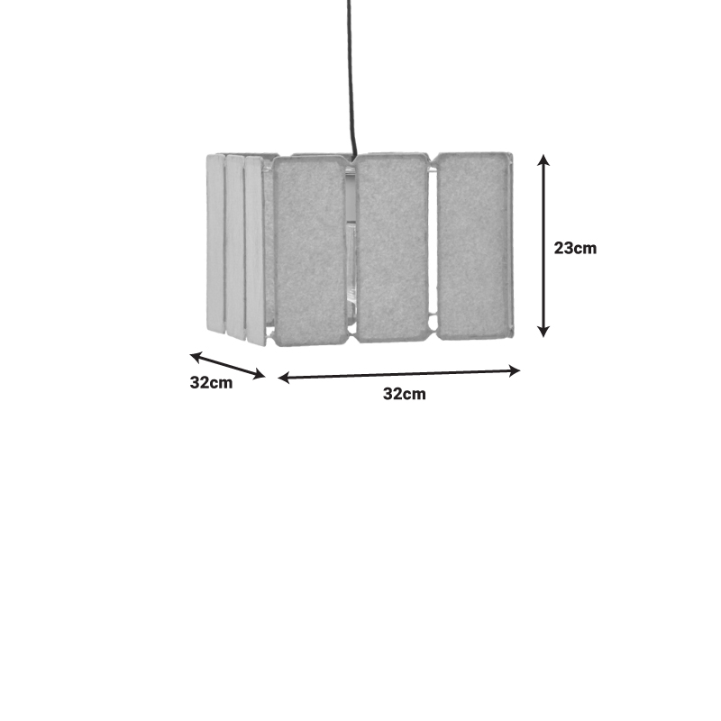 Ndriçues tavani Boxfo Inart letër e presuar kafe-hekur 32x32x123cm