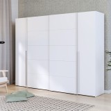 Dollap rrobash Verzo pakoworld 4 dyer melamine e bardhë 270.5x61.5x210.5cm