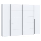 Dollap rrobash Verzo pakoworld 4 dyer melamine e bardhë 270.5x61.5x210.5cm