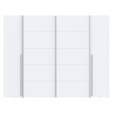 Dollap rrobash Verzo pakoworld 4 dyer melamine e bardhë 270.5x61.5x210.5cm