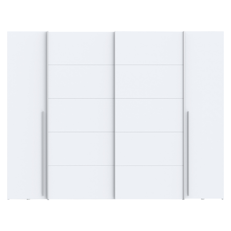 Dollap rrobash Verzo pakoworld 4 dyer melamine e bardhë 270.5x61.5x210.5cm