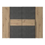 Garderobë me 4 dyer Verzo pakoworld melamine lisi-antracit 270.5x61.5x210.5cm