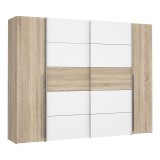 Garderobë me 4 dyer Verzo pakoworld melaminë lis-e bardhë 270.5x61.5x210.5cm