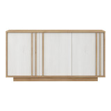 Bufe Chesto pakoworld melamine në ngjyrë të bardhë dhe lisi 169.2x42x87cm