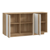 Bufe Chesto pakoworld melamine në ngjyrë të bardhë dhe lisi 169.2x42x87cm