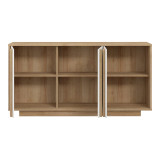 Bufe Chesto pakoworld melamine në ngjyrë të bardhë dhe lisi 169.2x42x87cm