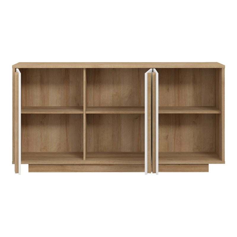 Bufe Chesto pakoworld melamine në ngjyrë të bardhë dhe lisi 169.2x42x87cm