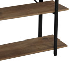 Bibliotekë Reson pakoworld oa melamine-metal i zi 120x34x180cm