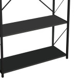 Bibliotekë Tikilmo pakoworld melaminë antracit-metal i zi 88x34x180cm