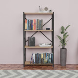 Raft librash Jackrey pakoworld melamine lisi-metal i zi 63x30x114cm
