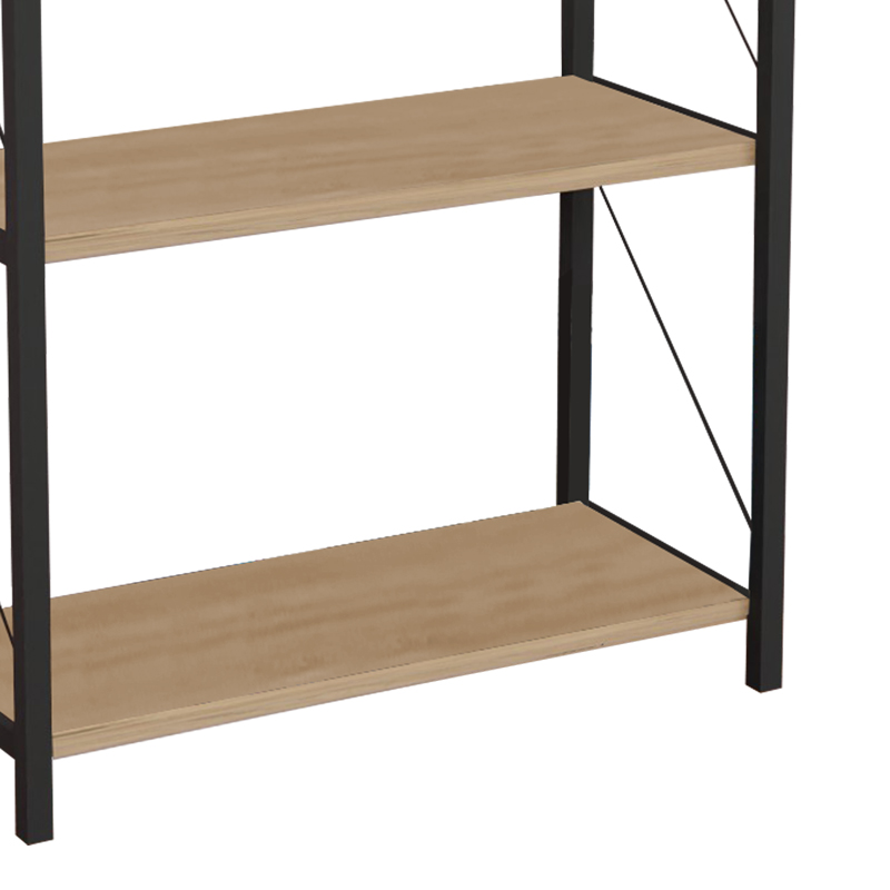 Raft librash Jackrey pakoworld melamine lisi-metal i zi 63x30x114cm
