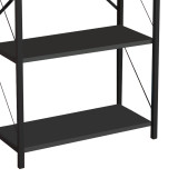 Bibliotekë Jackrey pakoworld melaminë antracit-metal i zi 63x30x114cm