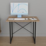 Tavolinë studimi Ustando pakoworld melaminë lisi-metal i zi 90x60x72cm