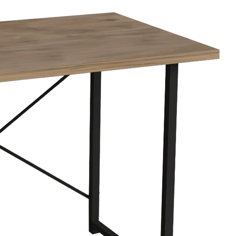 Tavolinë studimi Ustando pakoworld melaminë lisi-metal i zi 90x60x72cm