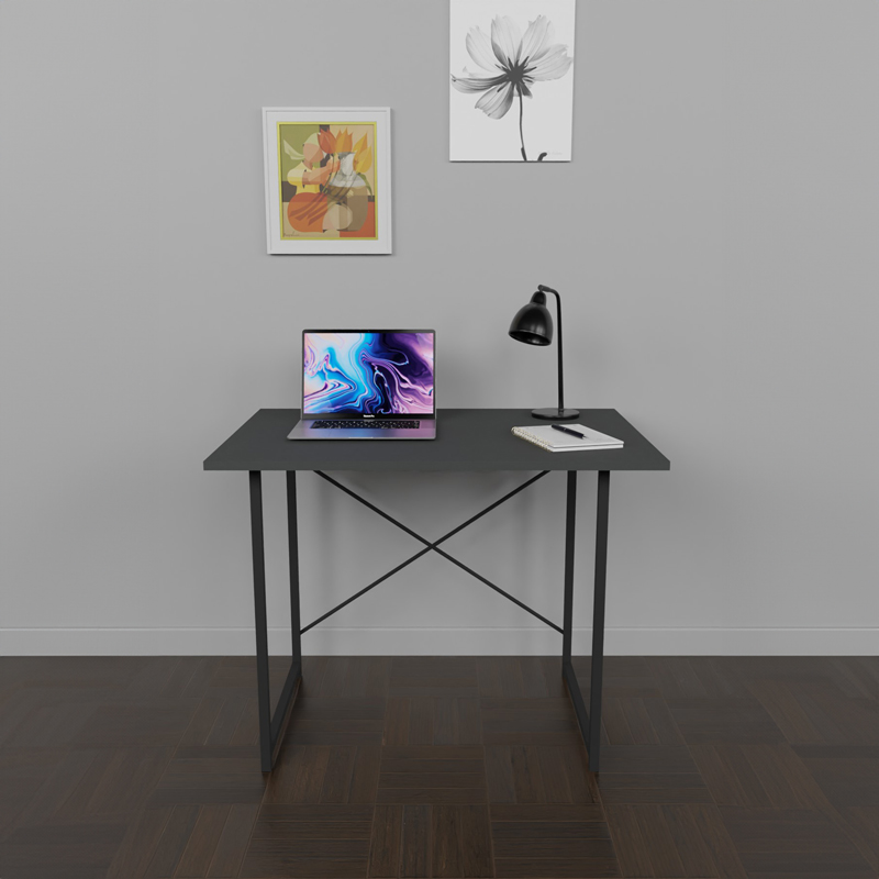 Tavolinë studimi Ustando pakoworld melamine antracit 90x60x72cm