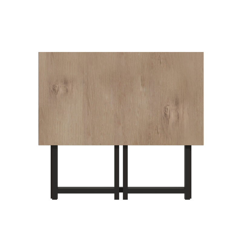 Tavolinë zyre muri e palosshme Thox pakoworld melaminë lisi-metal i zi 80x50x72cm