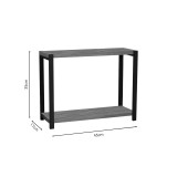 Raft tavoline Lerf pakoworld melaminë lisi-metal i zi 45x17x35cm