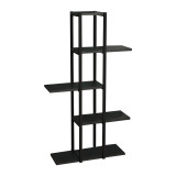 Raft dyshemeje Ploko pakoworld melaminë antracit-metal i zi 60x24x110cm