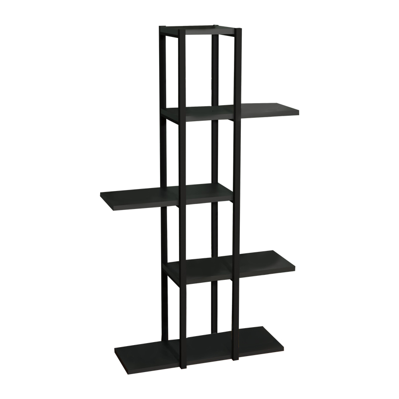 Raft dyshemeje Ploko pakoworld melaminë antracit-metal i zi 60x24x110cm