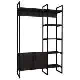Mobilje hyrjeje Thoj pakoworld melamine antracit-metal i zi 120x34x180cm