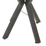 Tavolinë Prestone pakoworld mermer i bardhë melamine-metal i zi 70x70x75cm
